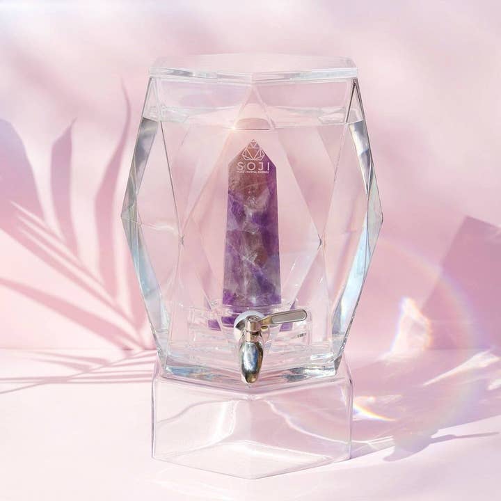 Amethyst Quartz Crystal Elixir Water Dispenser for wholesale by SOJI ENERGY