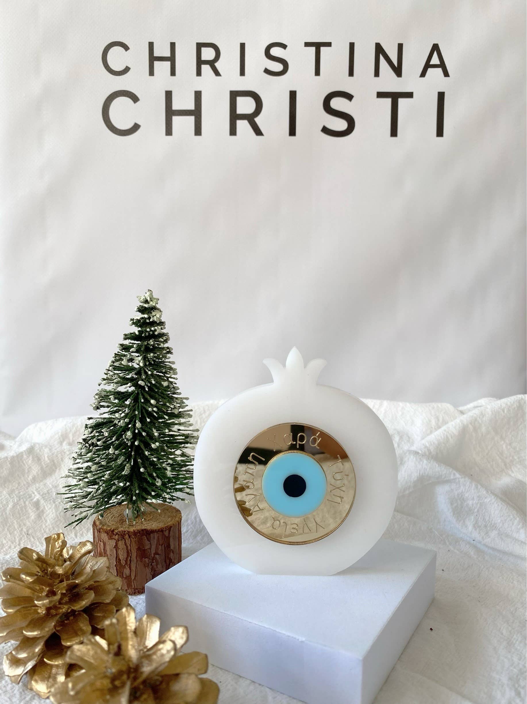 Christina Christi - Wholesale Ornament - Big Evil Eye Charm, Pomegranate Ornament,  Evil Eye Charm2