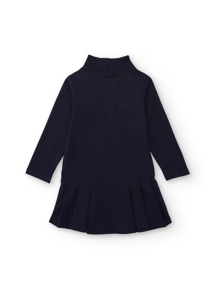 tuc tuc - Wholesale Dress - Kids - Girl's sporty dress in navy blue with front closure1