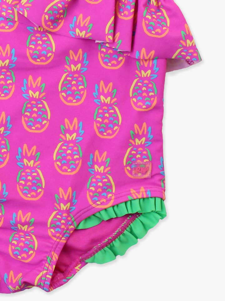 Pink Girls Neon Violet Pineapples One Shoulder One Piece Swimsuit
for wholesale on Faire3