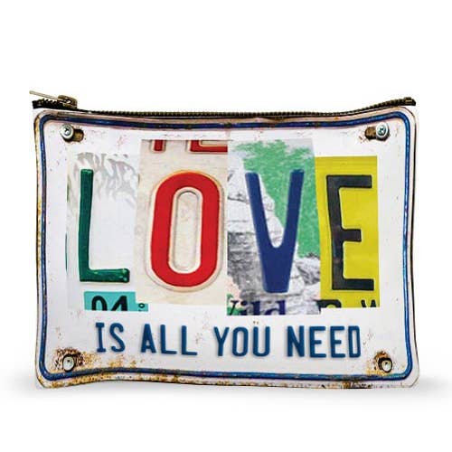 Bolsa con cremallera - La matrícula Love es todo lo que necesitas para venta al por mayor de Mariasch Studios