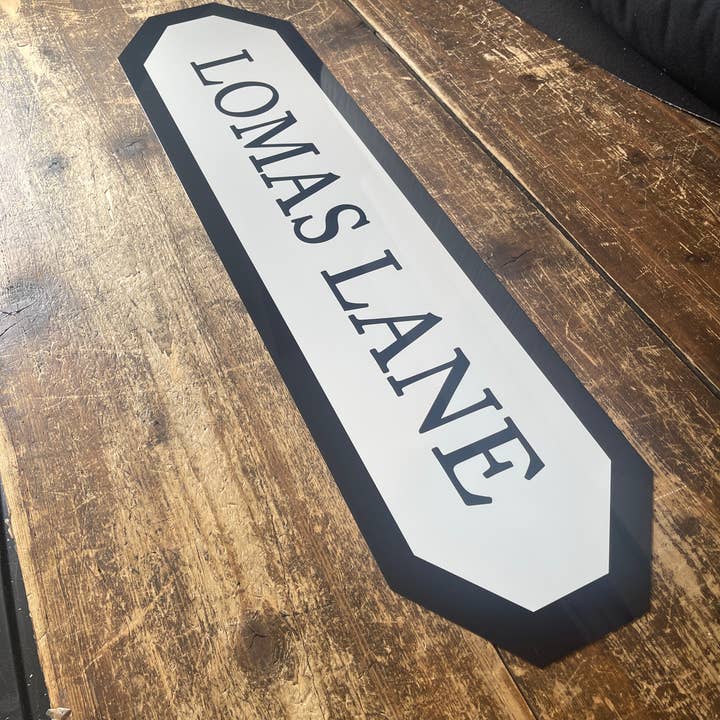 The British Metal Signs Company - Wholesale Sign - Personalised Custom Street Metal Long Sign Plaque