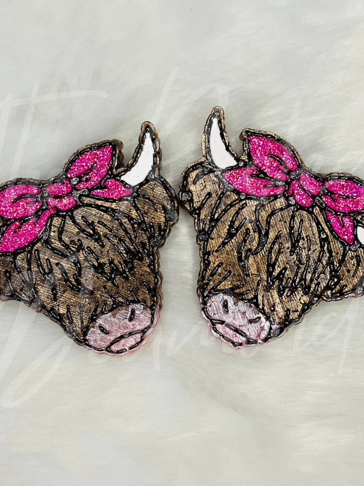 Highland Cow Vent Clips for wholesale by The Rusted Diamond