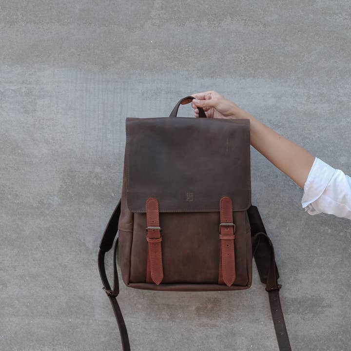 Boho City Hipster Rygsæk, Læder Tilbage Pack for engroshandel hos ShufliaCrafts