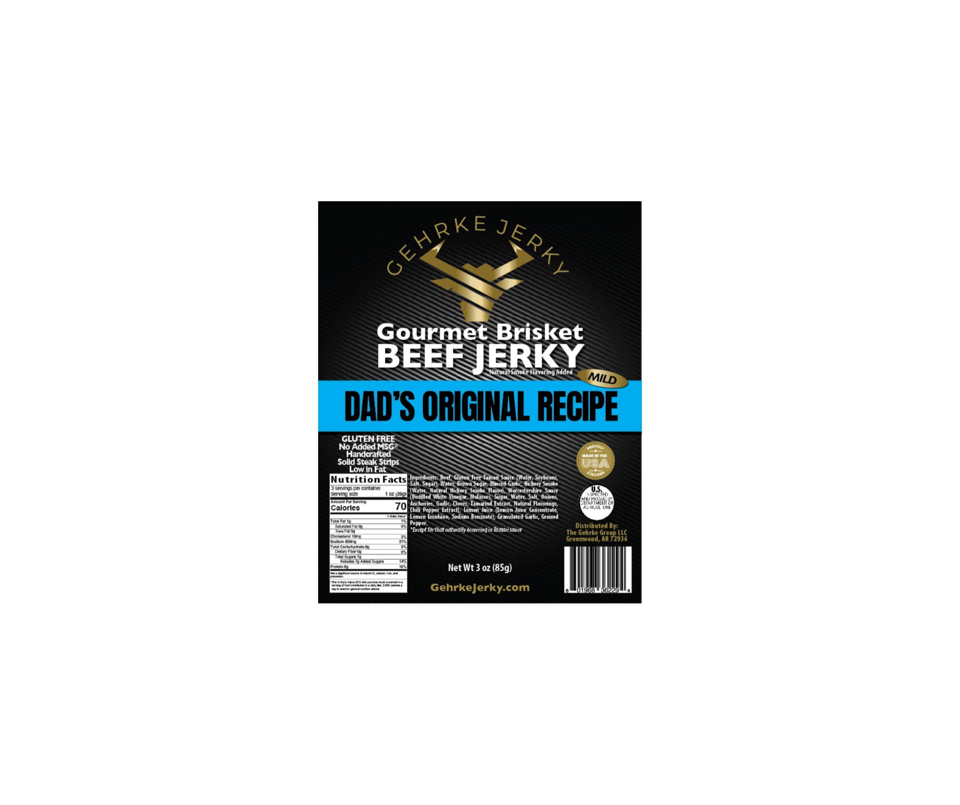 Gehrke Jerky Wholesale - Wholesale Jerky - Dad's Original Gourmet Beef Brisket Gourmet Gehrke Jerky1