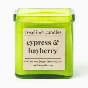 Cypress & Bayberry - 8 oz Soy Candle - Recycled Glass Jar for wholesale by Roseline's Candles