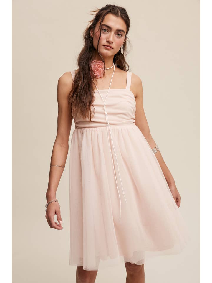 Listicle - Wholesale Dress – Women's - Tulle Babydoll Dress2