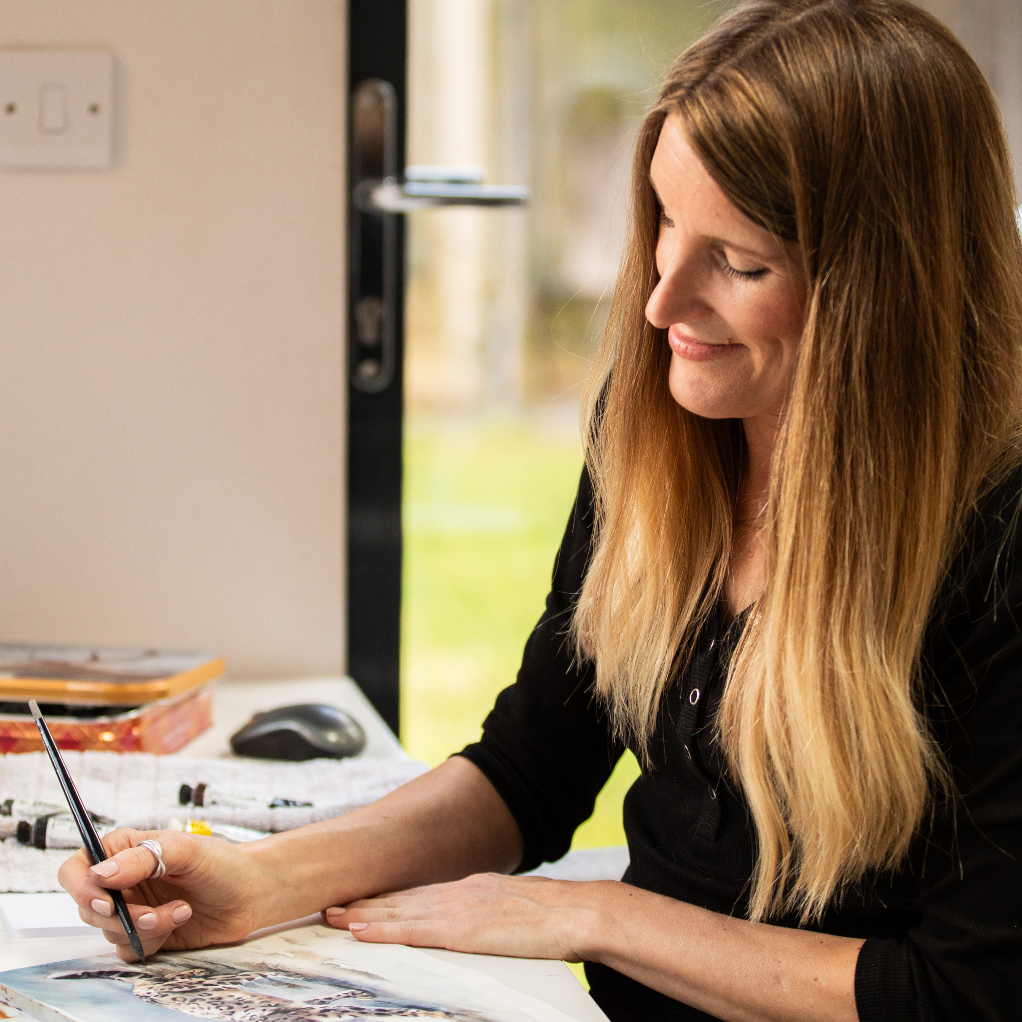 MARIE FINE ART - Wholesale Tea towel - Hare Tea Towel 6