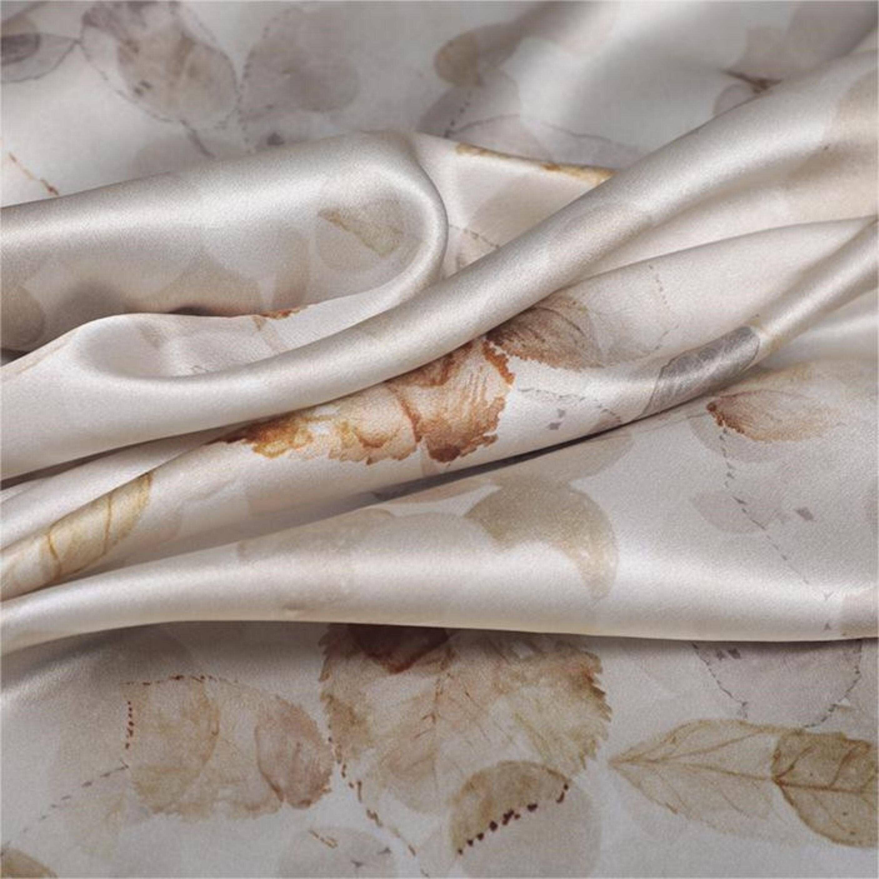 SueSilkHK – wholesale Blouse – Women’s – Elegant Apricot Leaf Pattern Silk Fabric - Perfect for Designer Dress Shirts - Ideal for High-End Designs1