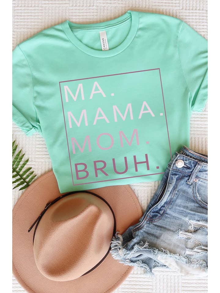COLORBEAR - Wholesale Screen Printed T-Shirt - Women's - MA,MAMA,MOM,BRUH,MOTHER'S DAY UNISEX SHORT SLEEVE,GRAPHIC14