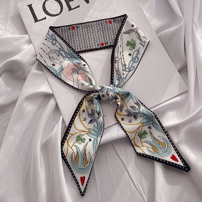 ShieldChic - Vente Écharpe – femme - Écharpe fine à cheveux longs à motif de tarot6