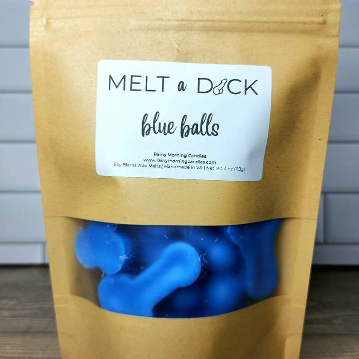 Rainy Morning Candles - Wholesale Wax Melt - Blue Balls | Gag Gift NSFW Shaped Wax Melts0