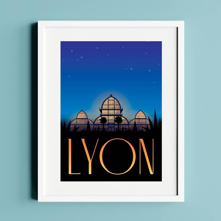 Poster della città di Lione 🦁 per la vendita all'ingrosso da parte di Les fonds perdus