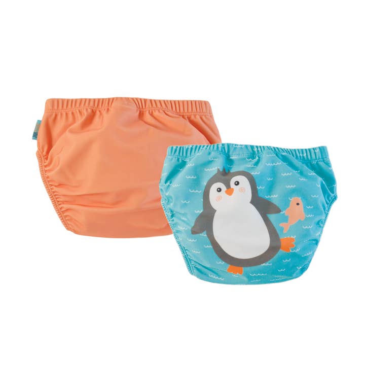 Baby Swim Diaper 2 Pc Set - Parker Penguin for wholesale by ZOOCCHINI