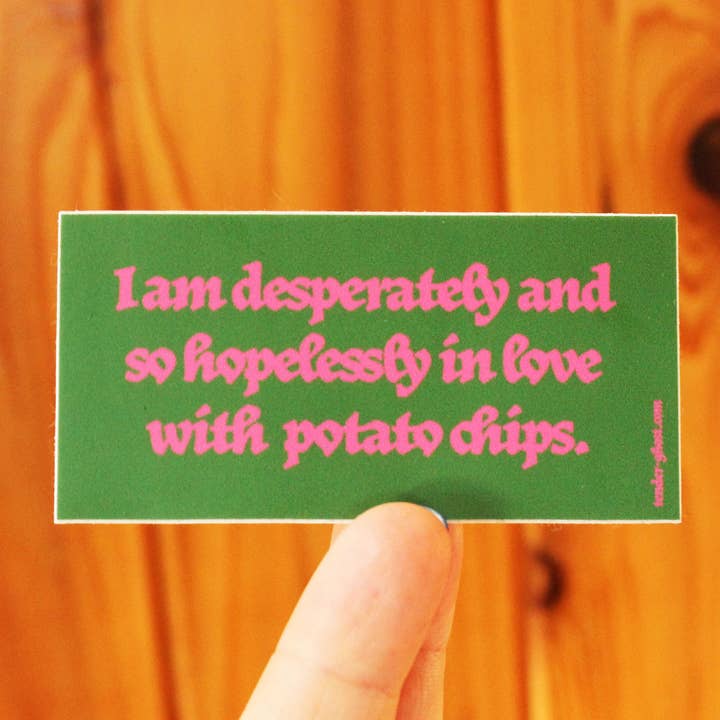 Apaixonado por Batatas Fritas Autocolante por atacado de Tender Ghost