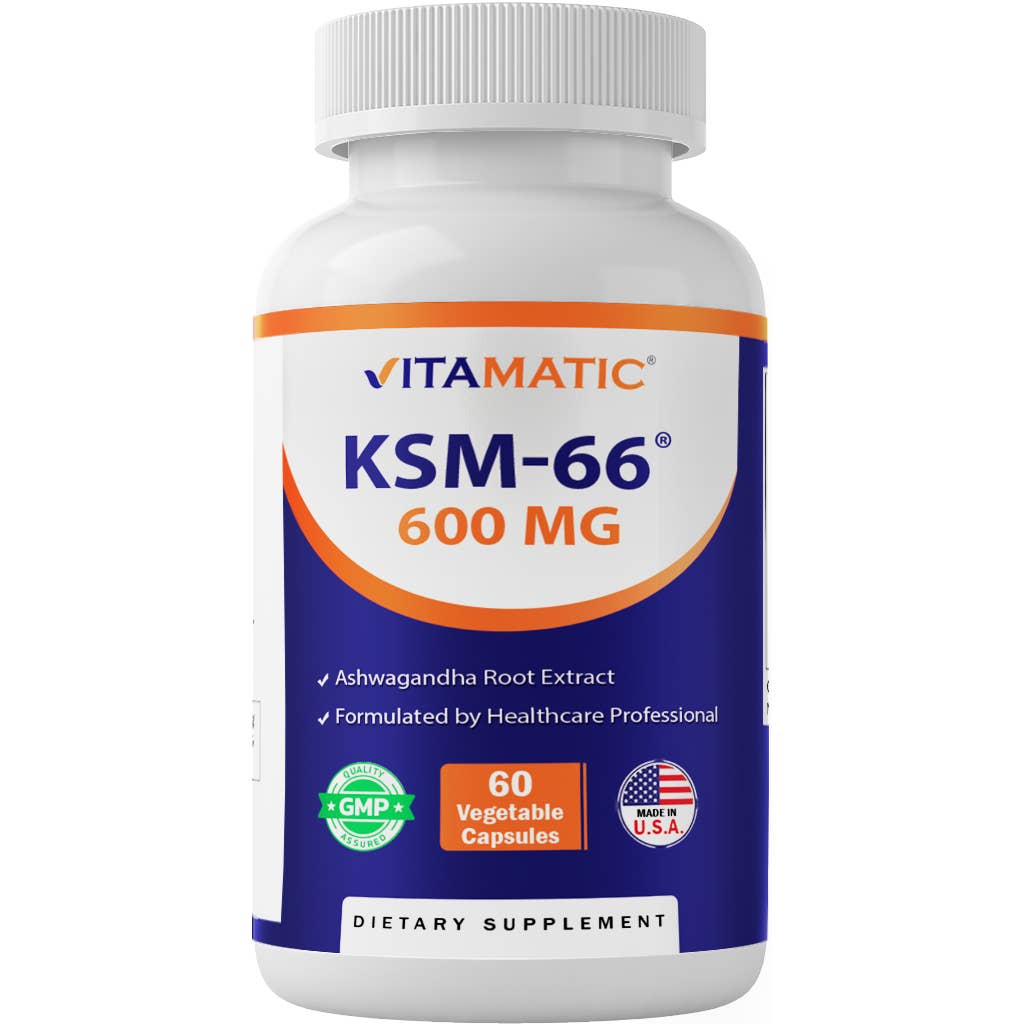 Vitamatic – Engroshandel Kosttilskud og vitaminer – Vitamatic | KSM-66 Ashwagandha Rodekstrakt 600 mg | 60 kapsler