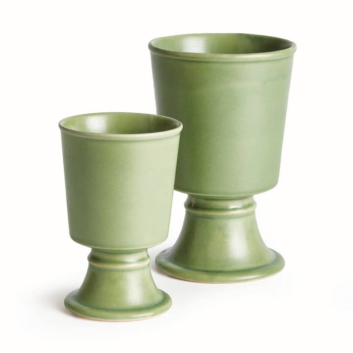 Kelcy Footed Cachepots, Green for wholesale by Napa Home & Garden