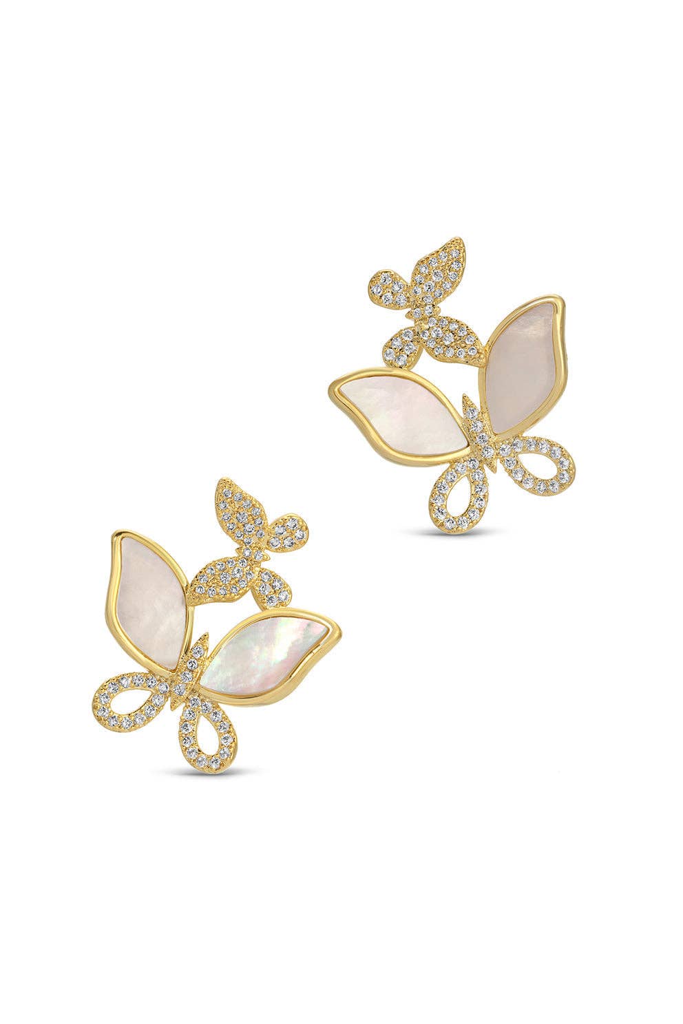 Eye Candy Los Angeles - Wholesale Stud/Post Earrings - Ariel CZ Butterfly Earrings0