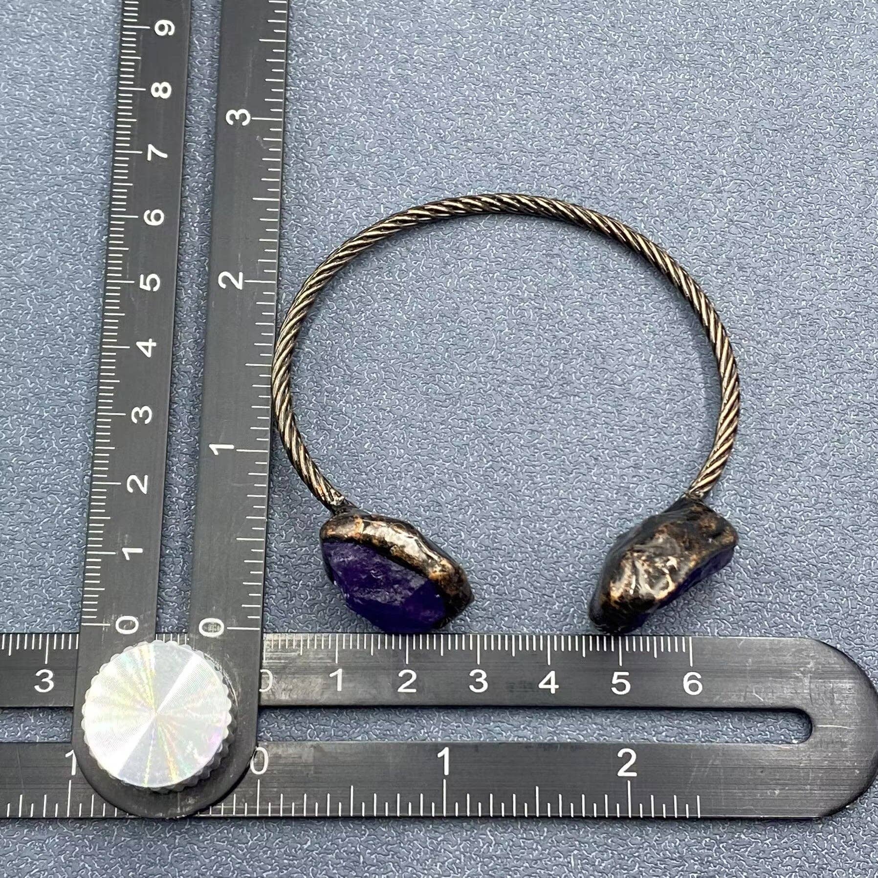 Mio Queena - Wholesale Cuff Bracelet - Vintage Natural Stone Retro Adjustable Cuff Bangle - CS4