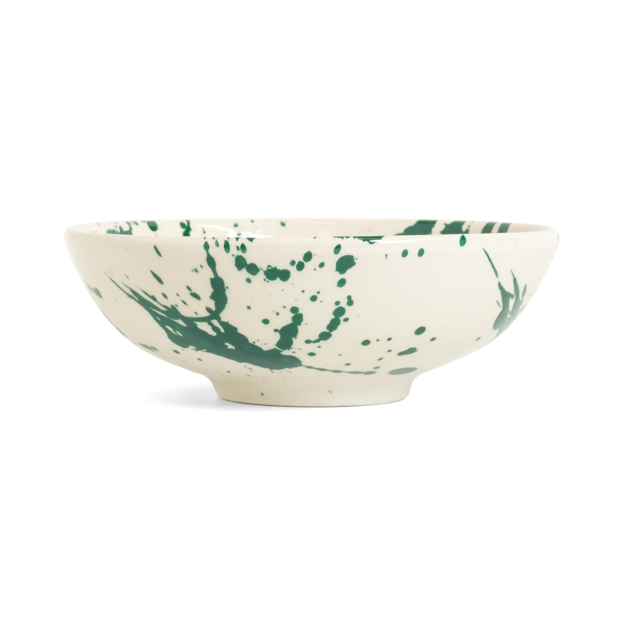 ABS Pottery – wholesale Bowl – Pasta Bowl Green Splatter1