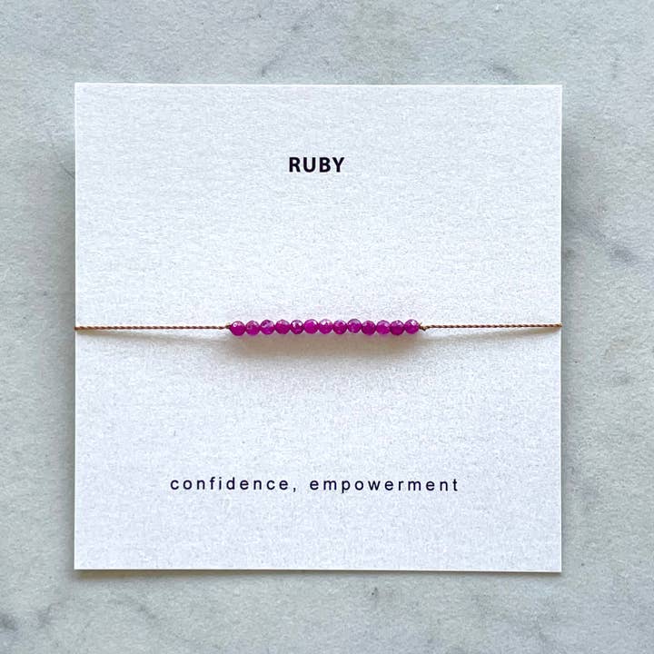 Soulsilk - Wholesale Beaded Bracelet - Ruby Bracelet- Confidence
