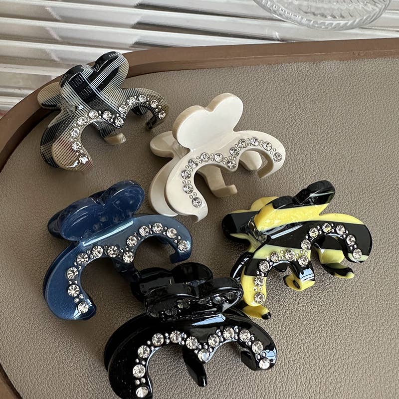 Tourtiwi - Wholesale Hair Clip - Women's - Acetate Small Diamond M-Shaped Hair Claw Clip5