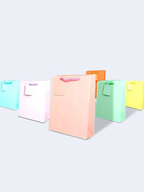 Pack of 12 Unicolor Gift Bags for wholesale by Mis Globos