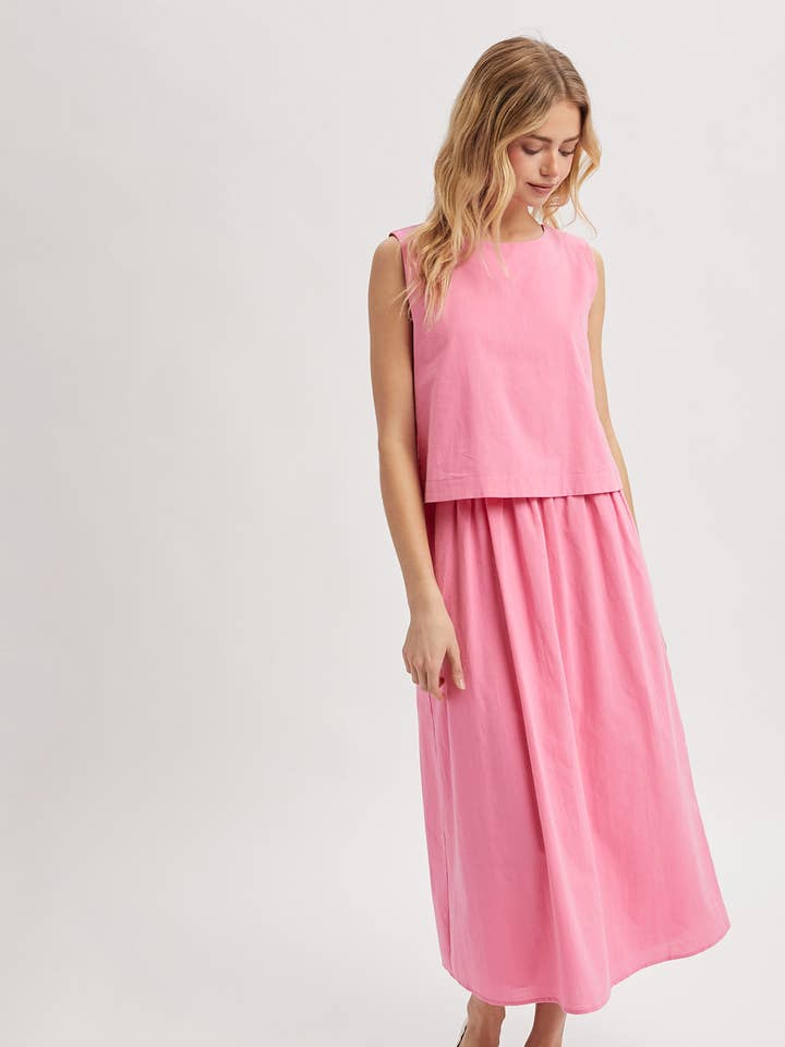 COTTON TANK MIDI DRESS / WL25-11994 for wholesale by Wishlist Apparel