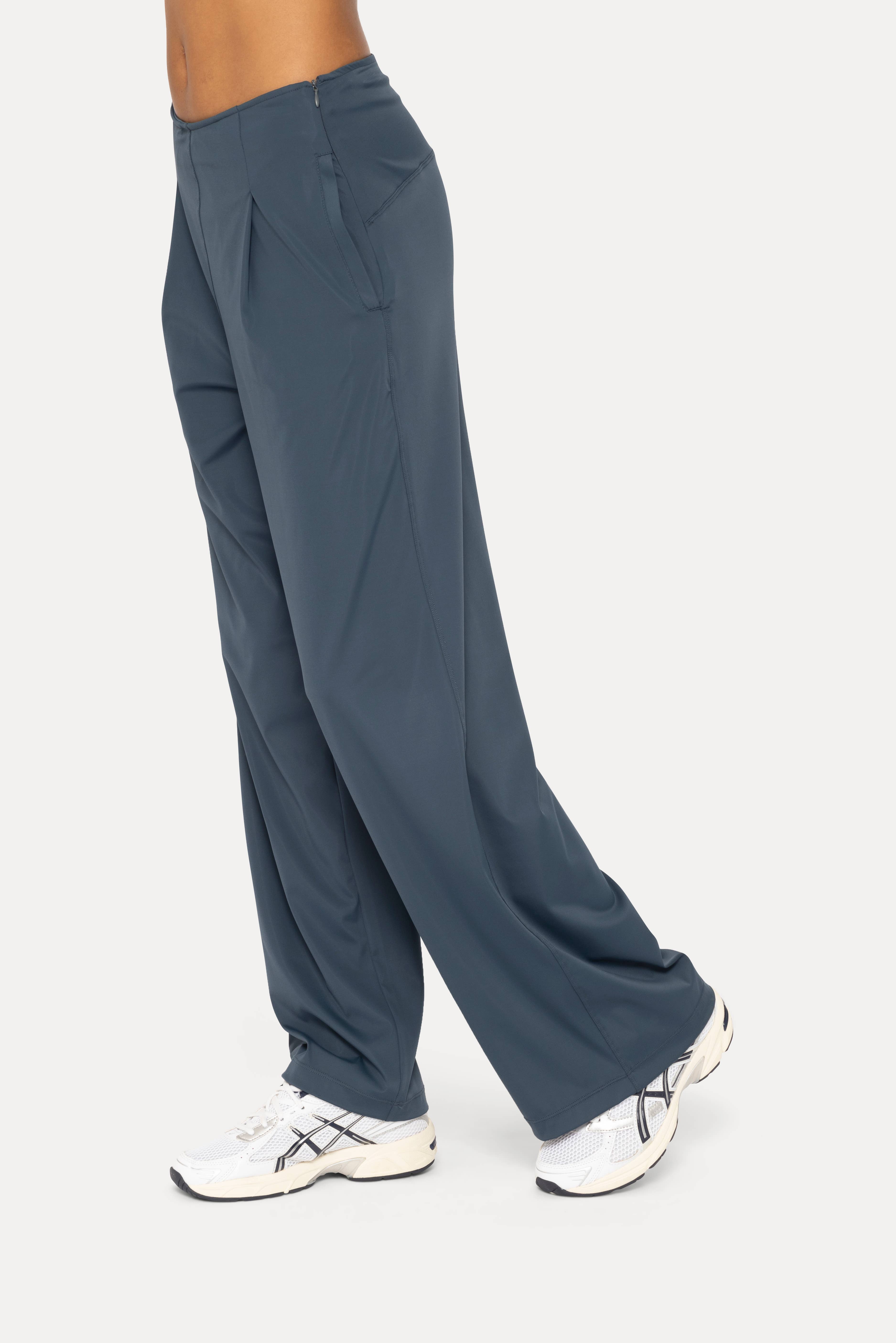 Mono B - Wholesale Pants - Women's - Flexflow Plated Front Wide Leg Pants6