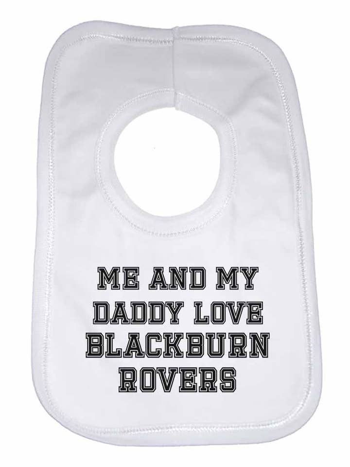 Me and My Daddy Love BlackBurn Rovers, for Football, Soccer Fans Unisex Baby Bibs for wholesale by Little Ratbag