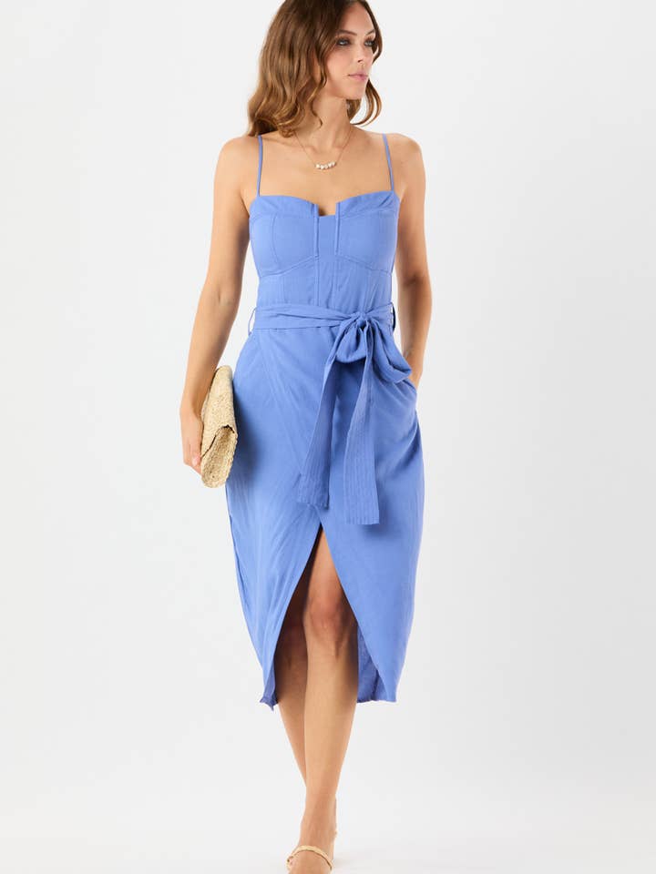 Azure Downtown Midi Dress for wholesale on Faire