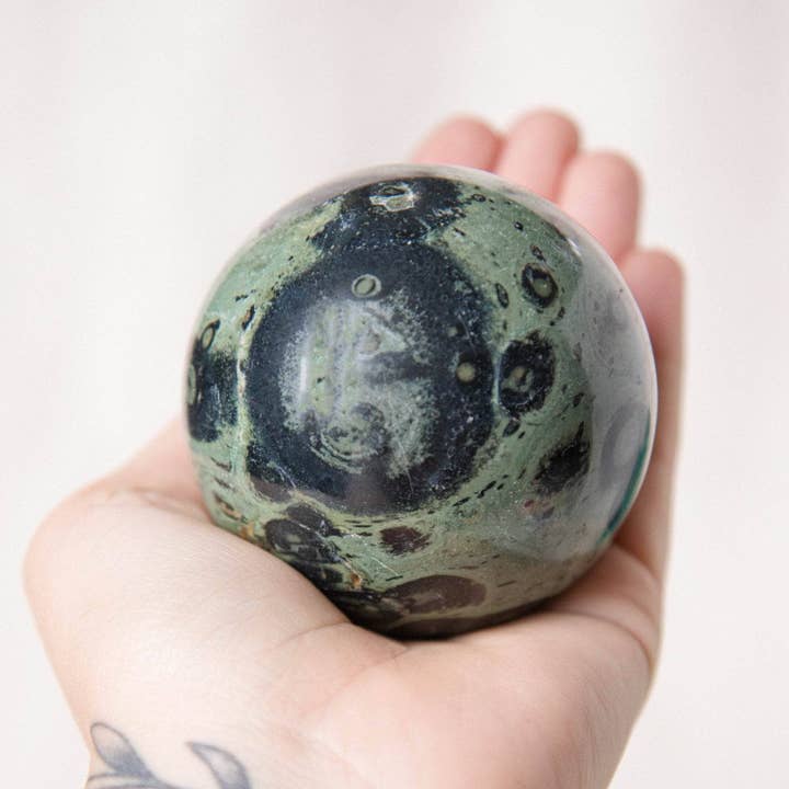 Tiny Rituals - Wholesale Spiritual Stone/Crystal - Kambaba Jasper Sphere - AAA Premium Quality79
