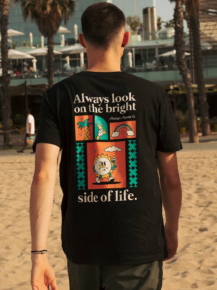 Always look on the bright side of life - Black T-shirt for wholesale by Nostalgic Apparel