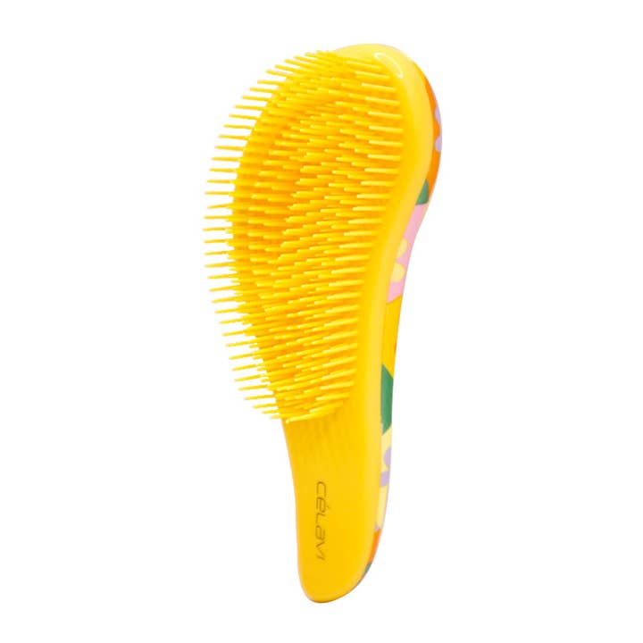 PINEAPPLE Beauty - Wholesale Hair Brush/Comb - Celavi HRF017 Detangling Hair Brush Flowers - 12 pcs