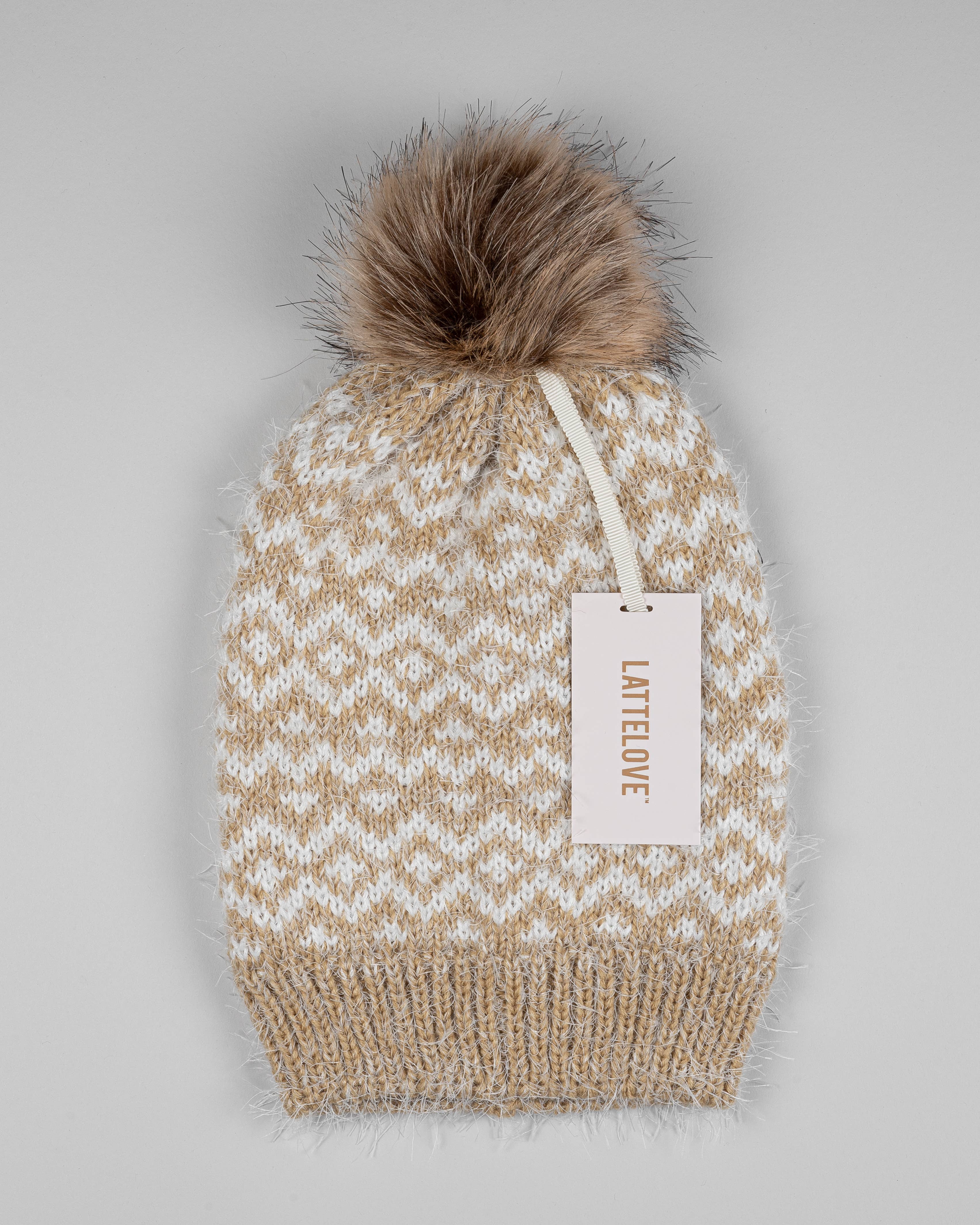 LATTELOVE - Wholesale Beanie – Women's - NORDIC EYELASH HAT1
