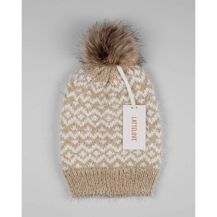 LATTELOVE - Wholesale Beanie – Women's - NORDIC EYELASH HAT1