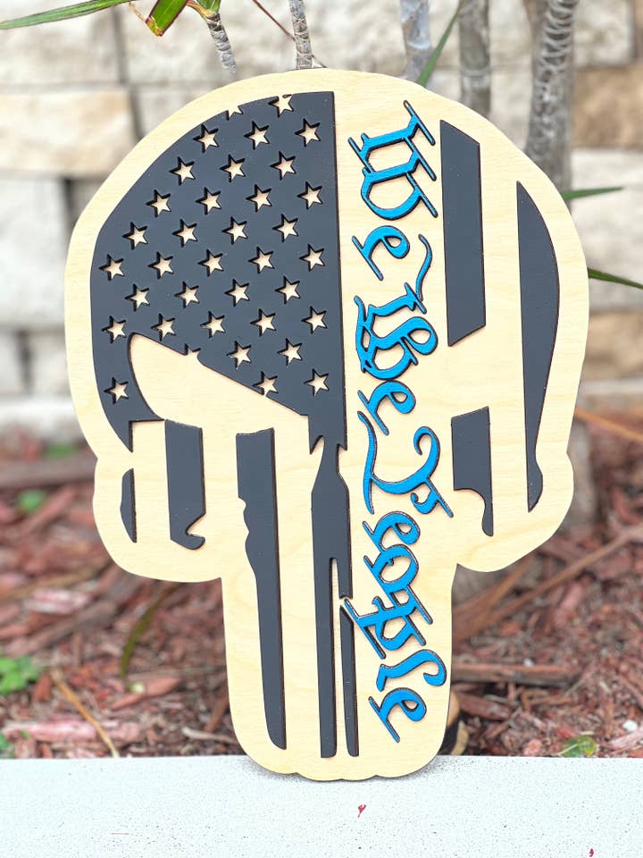 We The People Punisher sign for wholesale by Creations with Hart