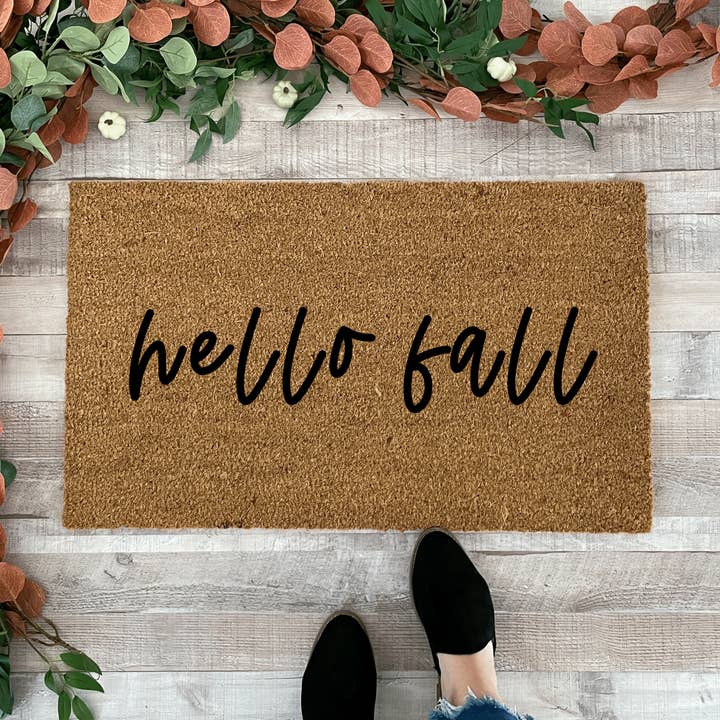 Hello Fall Doormat for wholesale by Nickel Designs Doormats