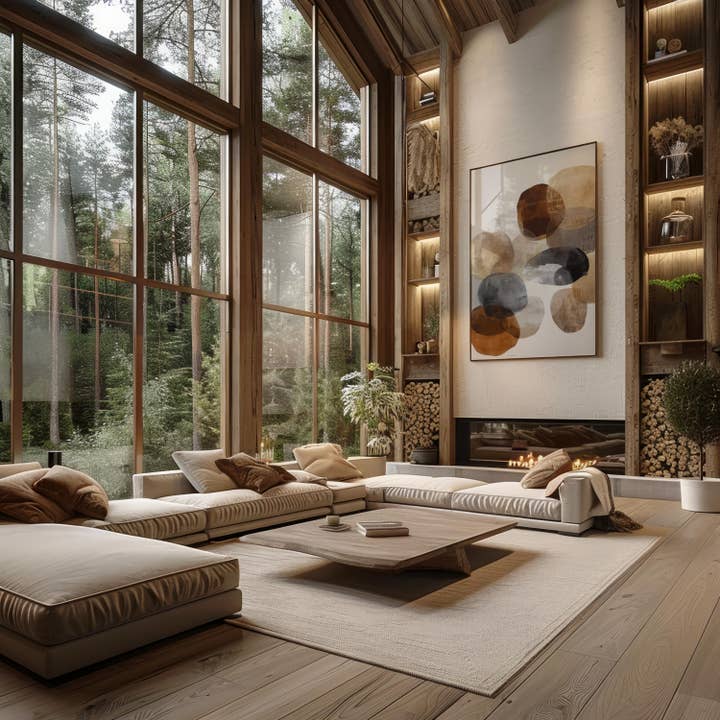 Earthen Flow-plakat | mat sort finish for engroshandel hos Artsriver