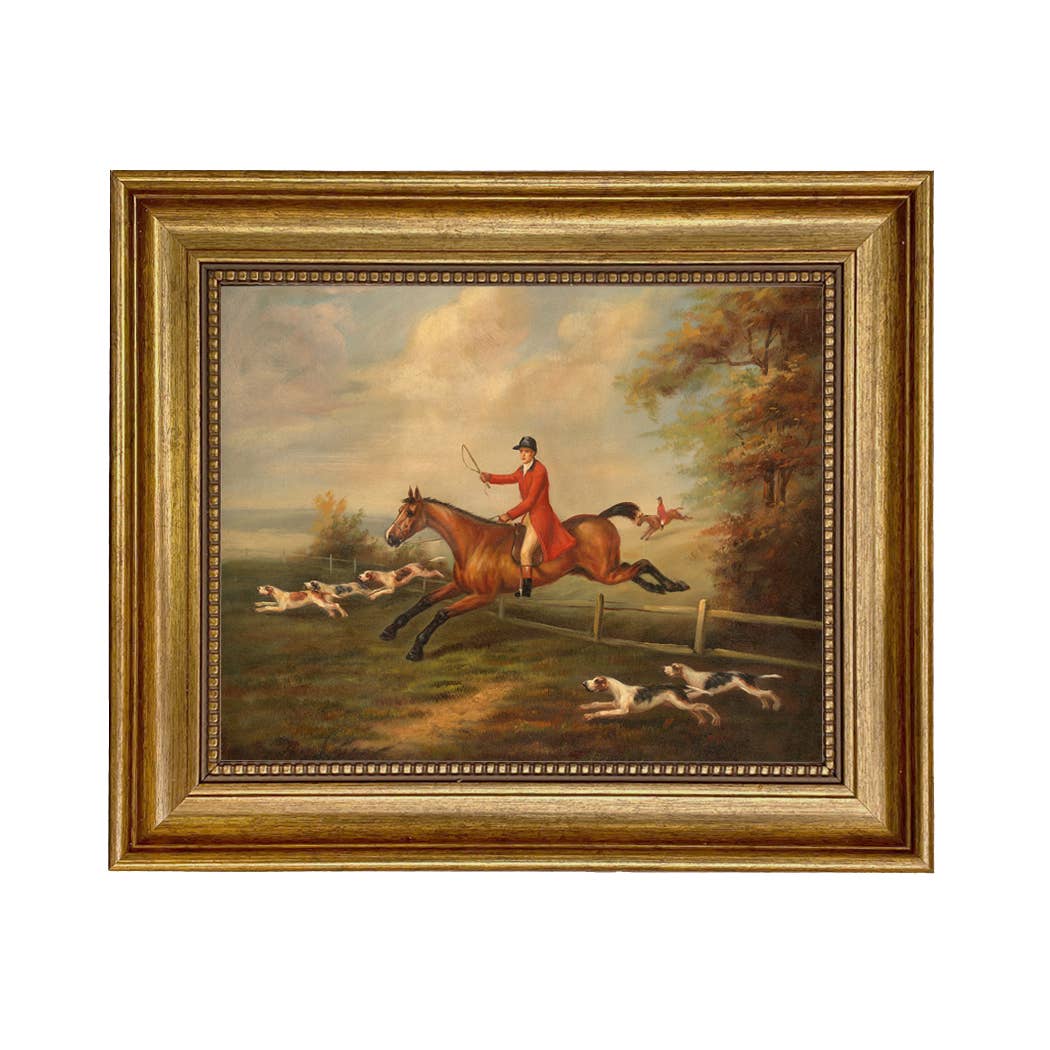 Madison Bay Co. - Historical Home Decor Reproductions - Wholesale Painting/Drawing - Fox Hunting Scene Vintage Painting Print on Canvas1