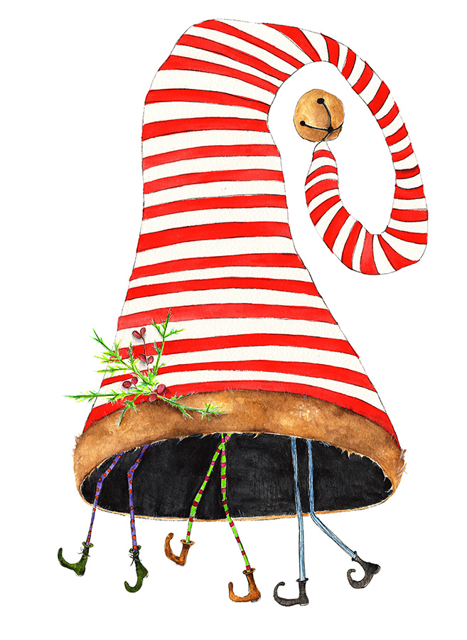 The Gnat - Wholesale Christmas Card - Sneaky Elves1