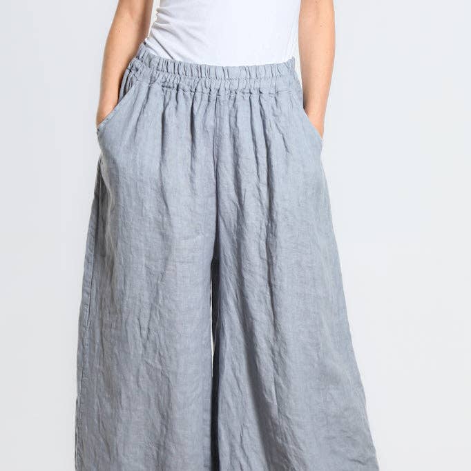 Angelena Linen Wide Leg Pant (PL187) for wholesale by TINA Stephens Italy/Tees By Tina