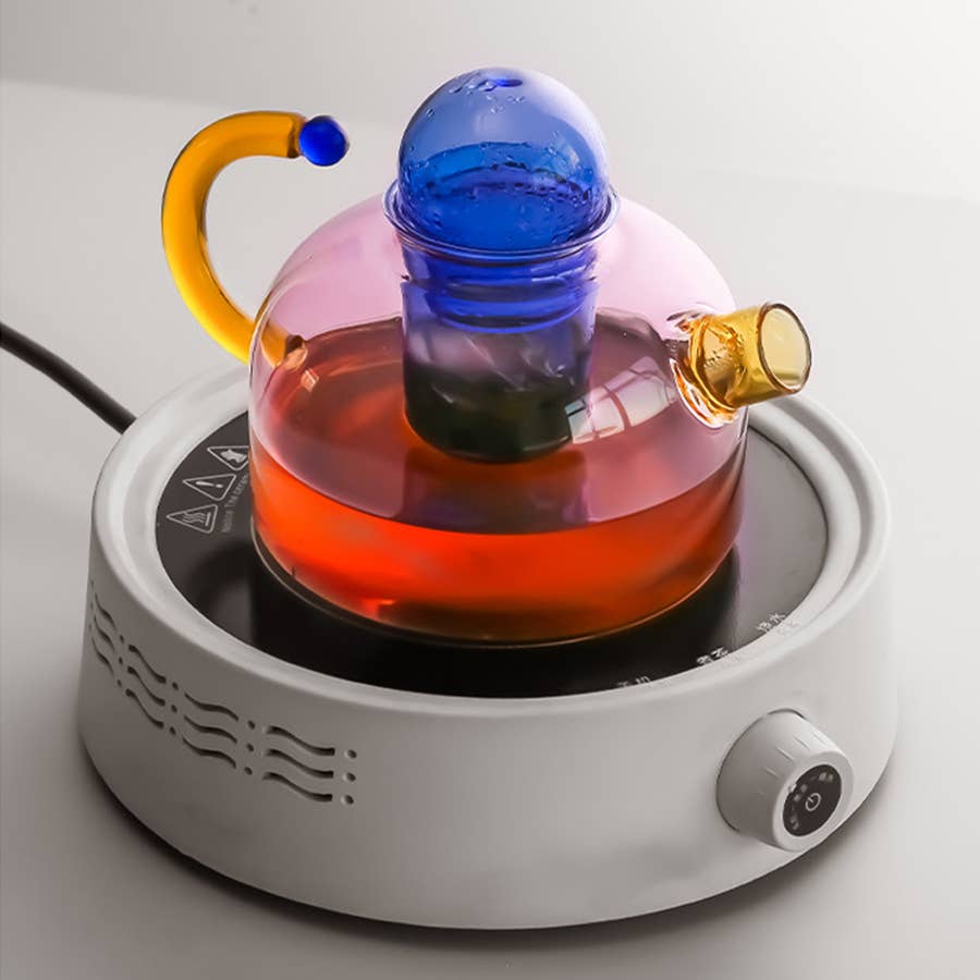 TUTU Home - Wholesale Tea Pot - "Contrasting" - Pink & Blue Cute Glass Teapot2