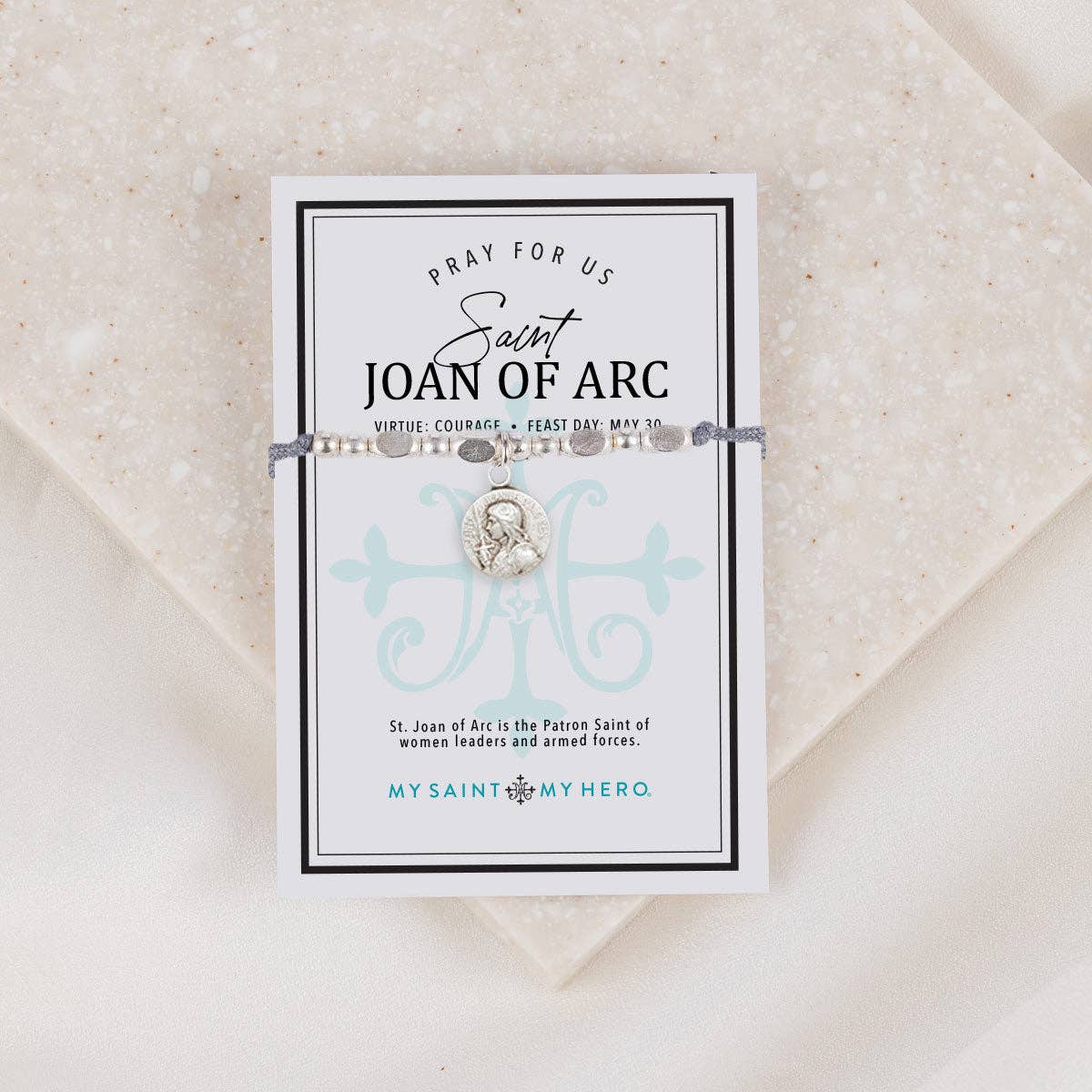 My Saint My Hero - Wholesale Beaded Bracelet - Joan of Arc Little Saints Bracelet0