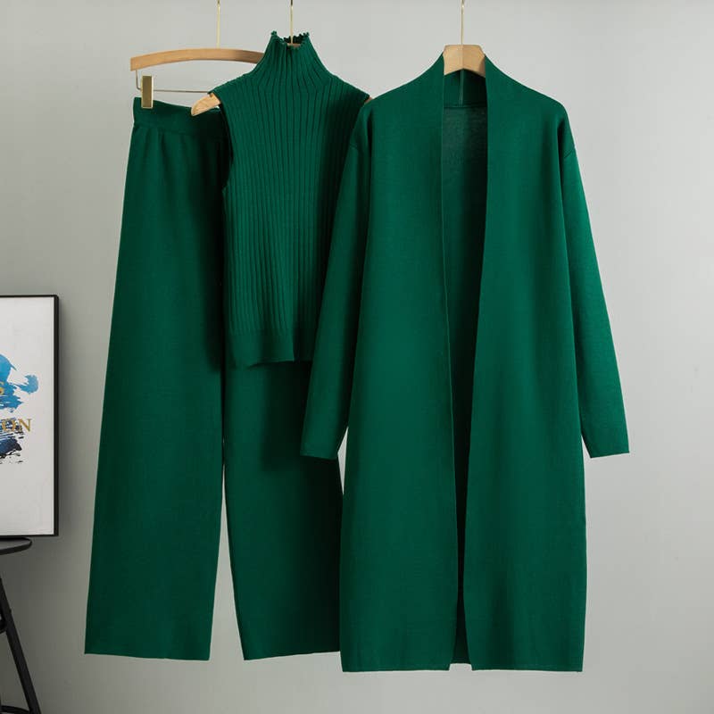 Sheer Trend - Vente Cardigan – femme - Ensemble gilet, cardigan et pantalon en tricot4