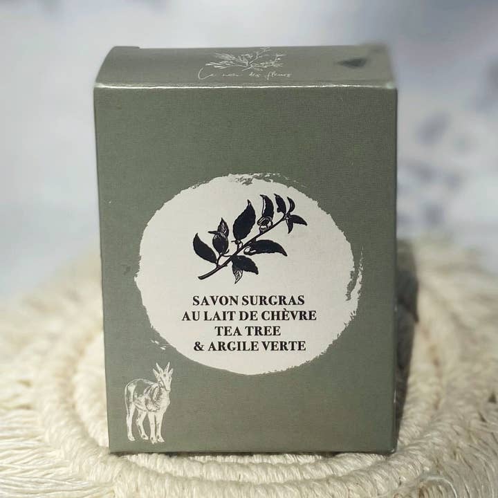 Surgras soap with goat milk, clay & tea tree for wholesale by Le nom des fleurs