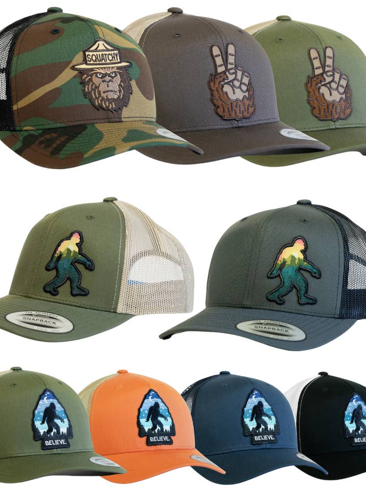 Sasquatch Snapback Hats for wholesale by Mountain Top Mentality