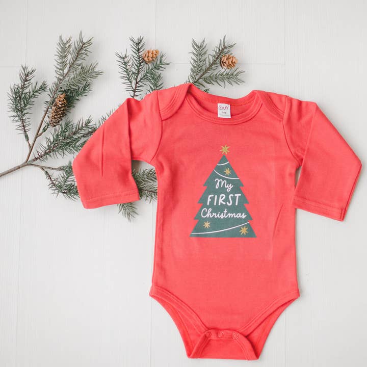 Sweetpea and Co. - Venta al por mayor Body sin pies - Bebés - Mono para bebé My First Christmas, body para bebé, ropa para bebés