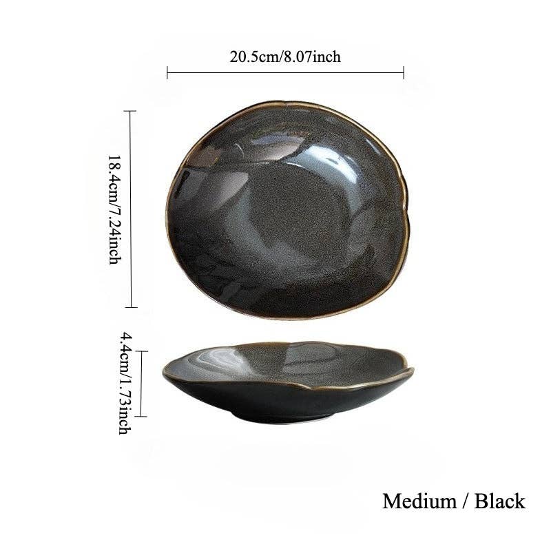 Gohobi （We cover U.S. import duties） – wholesale Dinner plate – Gohobi Vintage Kiln-Change Irregular Plate6