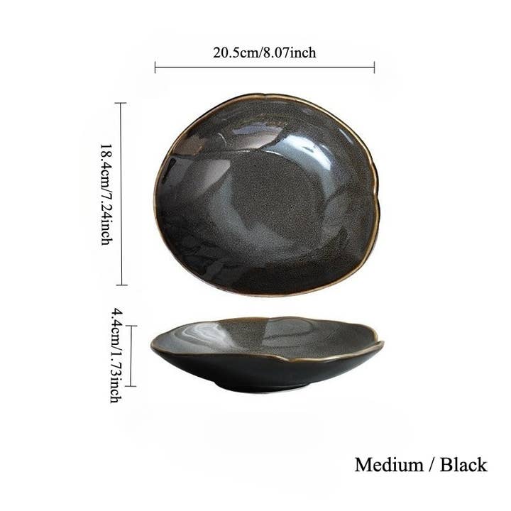 Gohobi (We cover U.S. import duties) – wholesale Dinner plate – Gohobi Vintage Kiln-Change Irregular Plate6